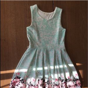 kids copper key semi-formal floral dress